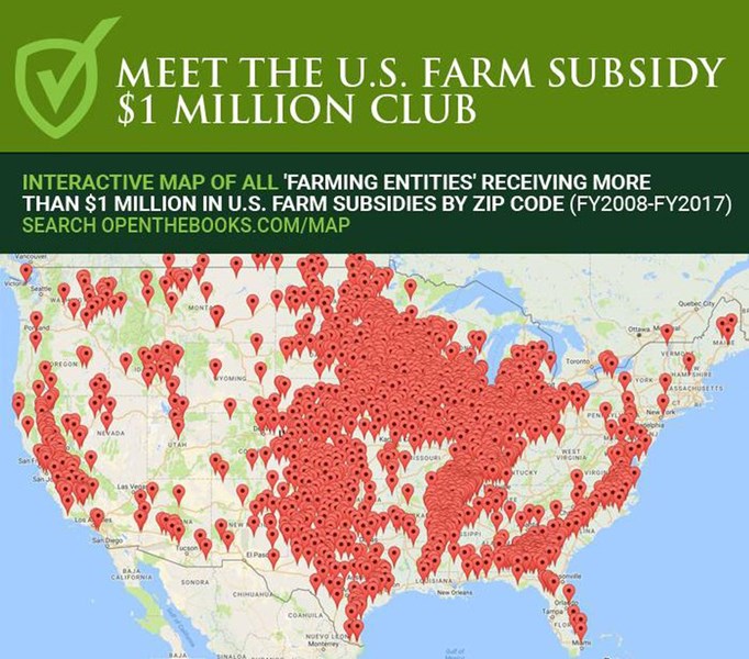 Forbes Mapping the U.S. Farm Subsidy 1M Club Open the Books